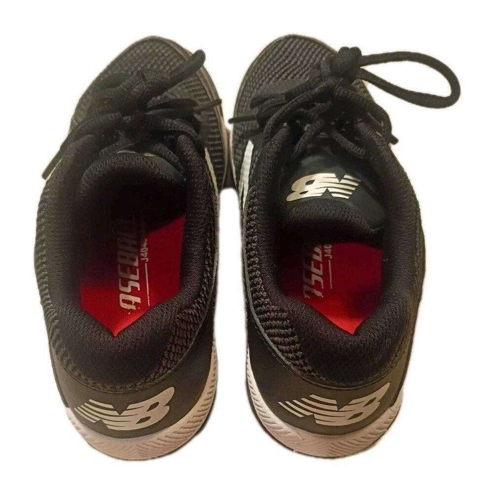 New Balance J4040Bk4 Boys Size 3 Cleats White Black NB - Picture 4 of 6